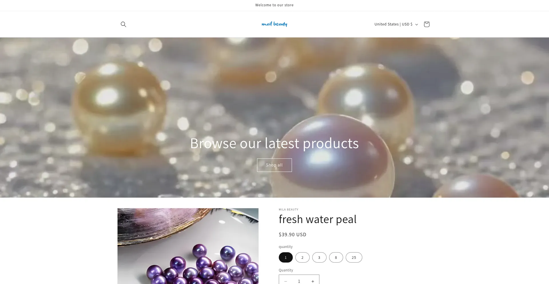 Website screenshot of Milabeautydiy.com