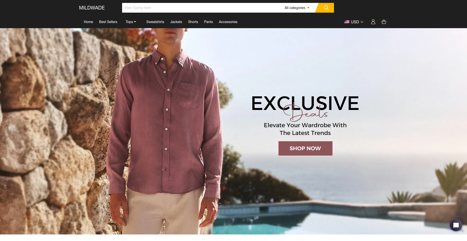 Website screenshot of Mildwade.com