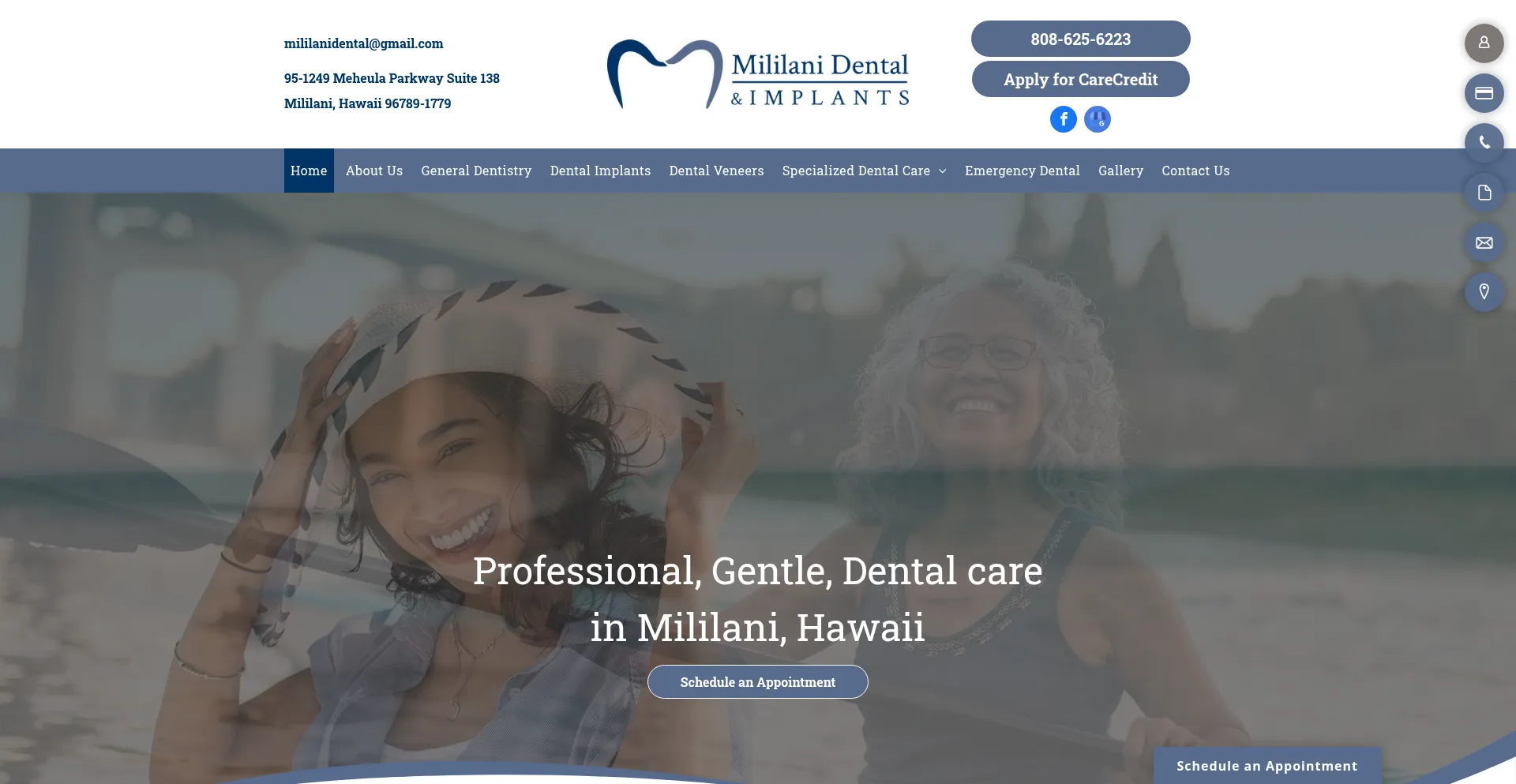 Mililanidentalimplants.com Screenshot