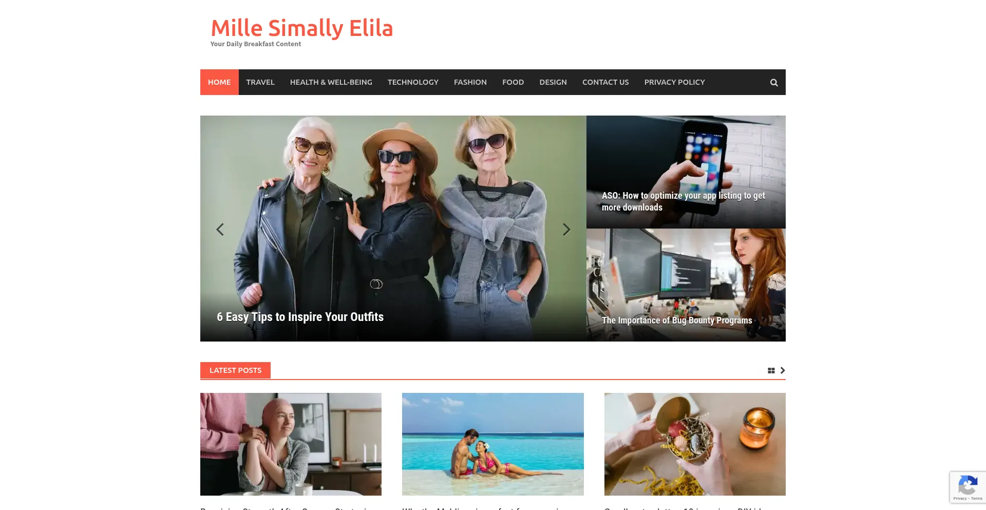 Website screenshot of Millesimallyelila.com