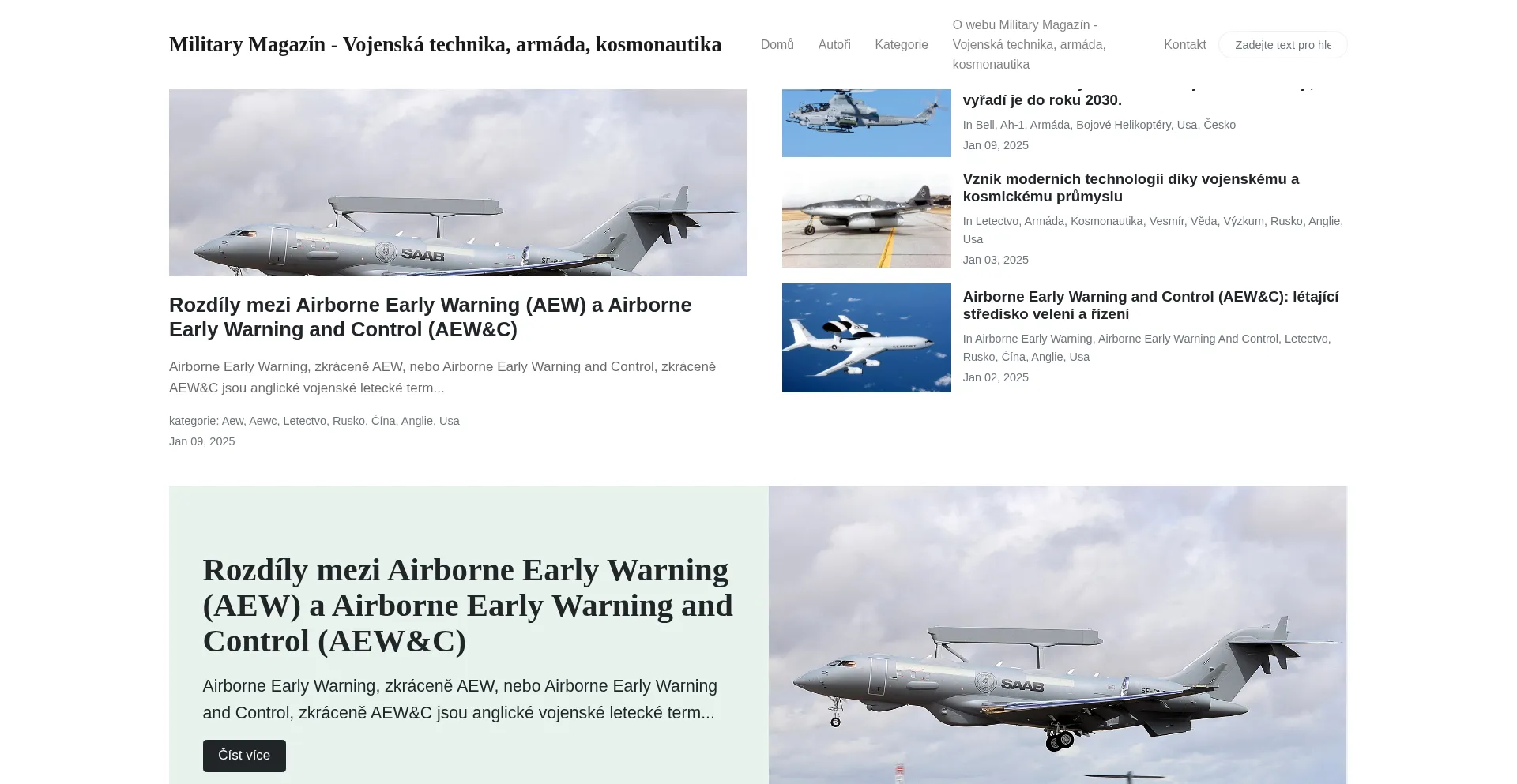 Website screenshot of Milmag.cz