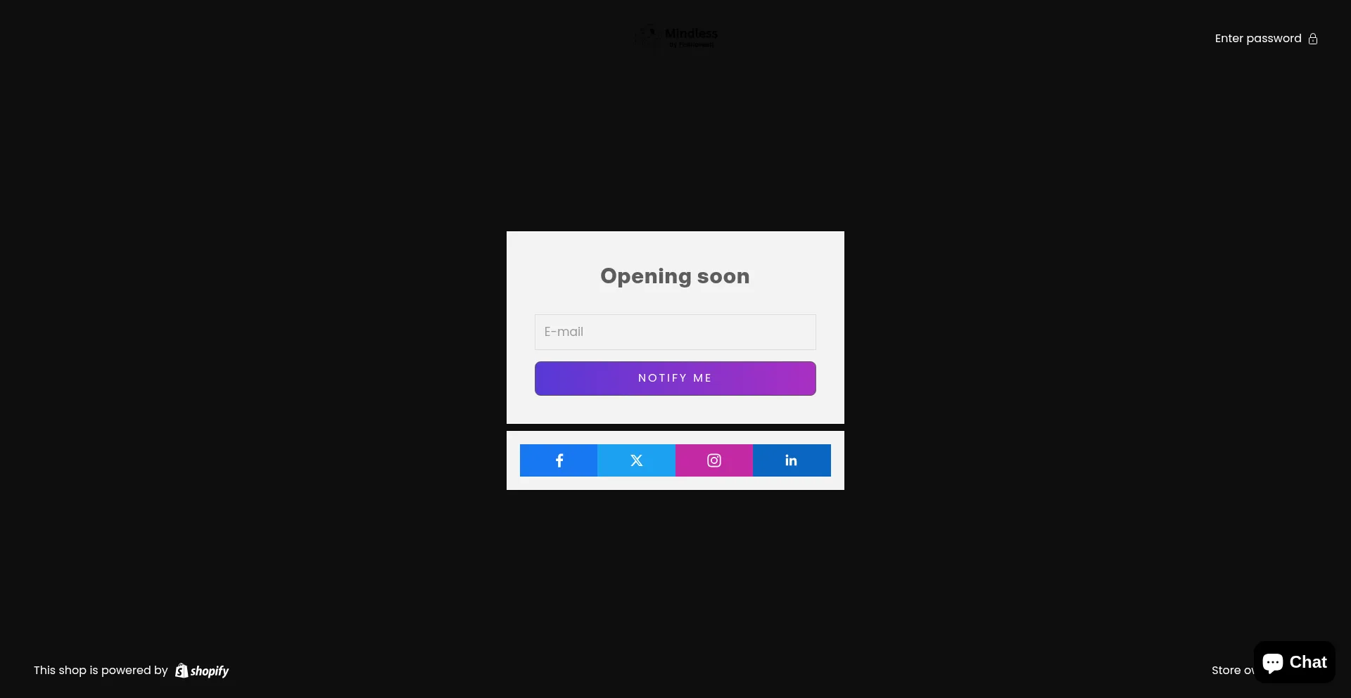 Website screenshot of Mindless.wtf