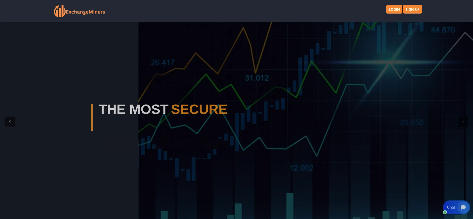Website screenshot of Minersexchange.live