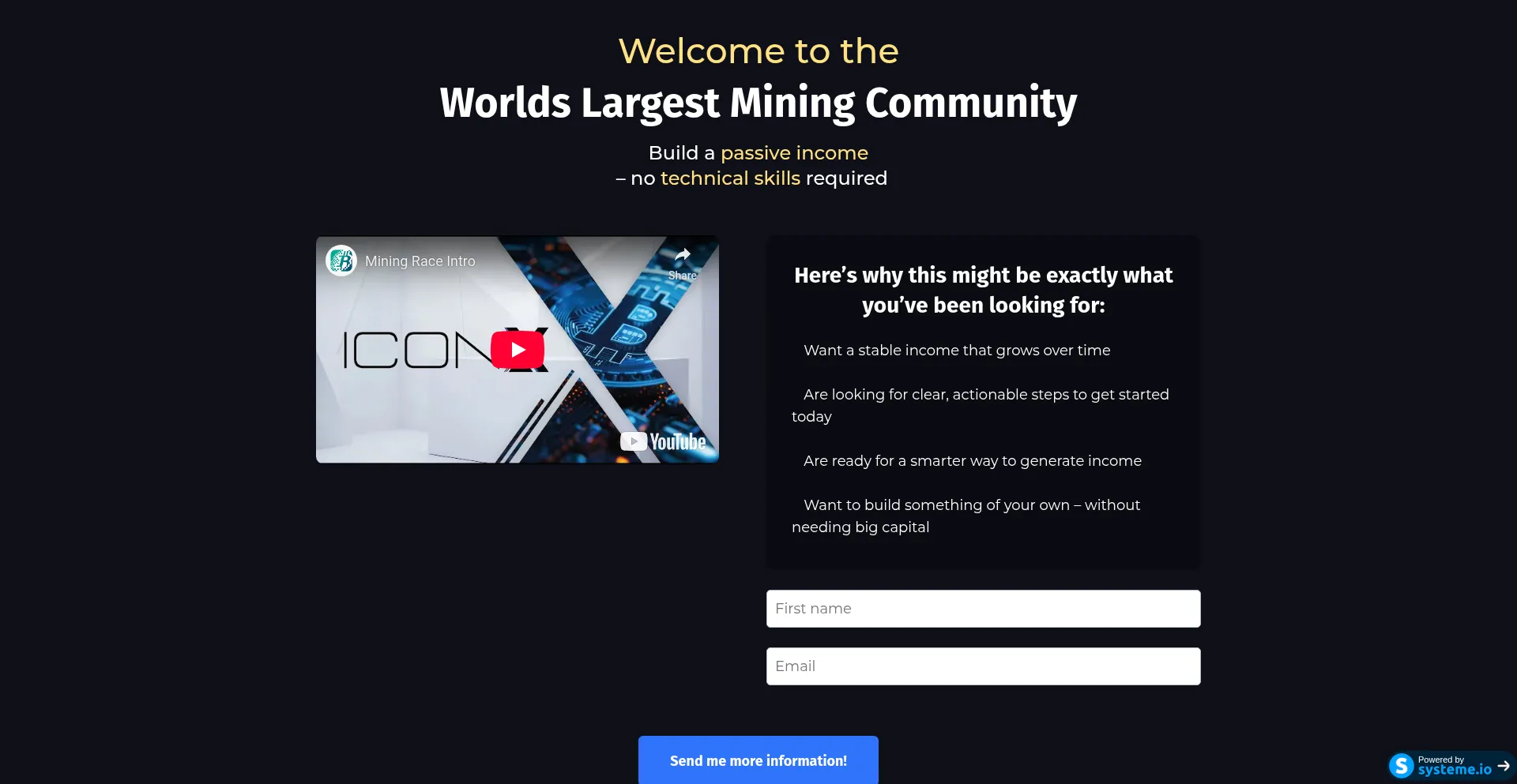 Website screenshot of Miningracetmd.com