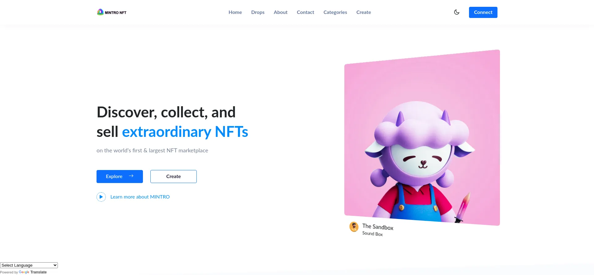Website screenshot of Mintronft.com