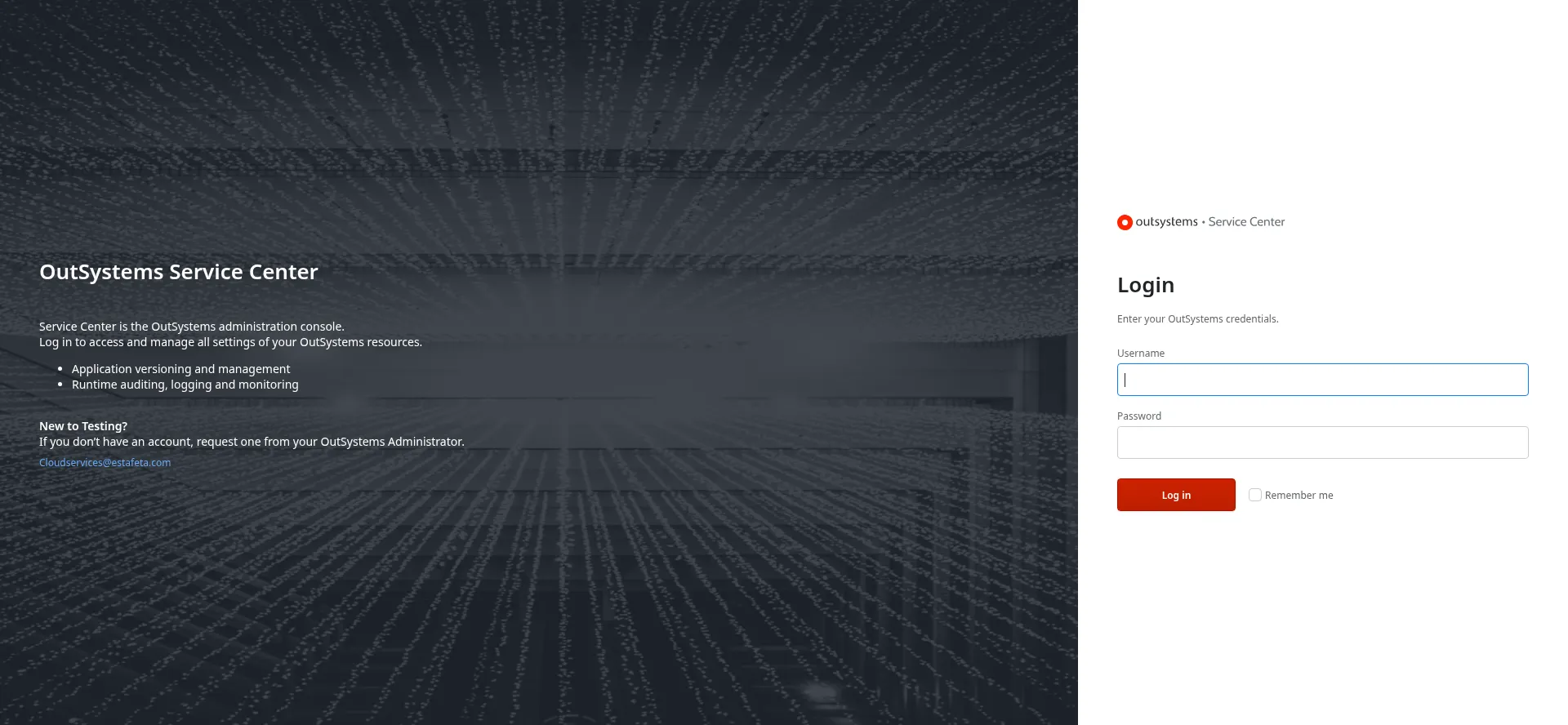 Website screenshot of Miqa.estafeta.com