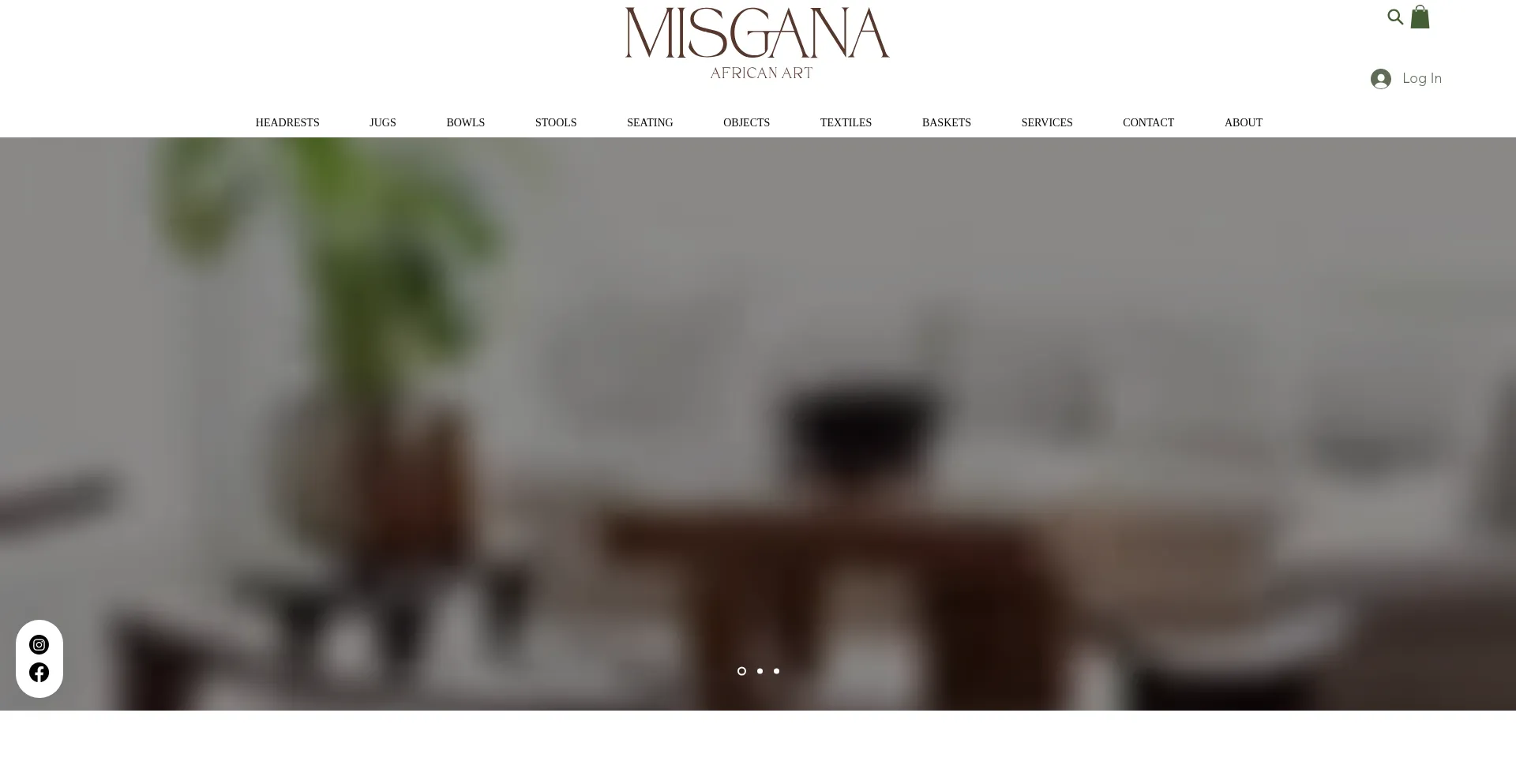 Website screenshot of Misganaafricanart.com