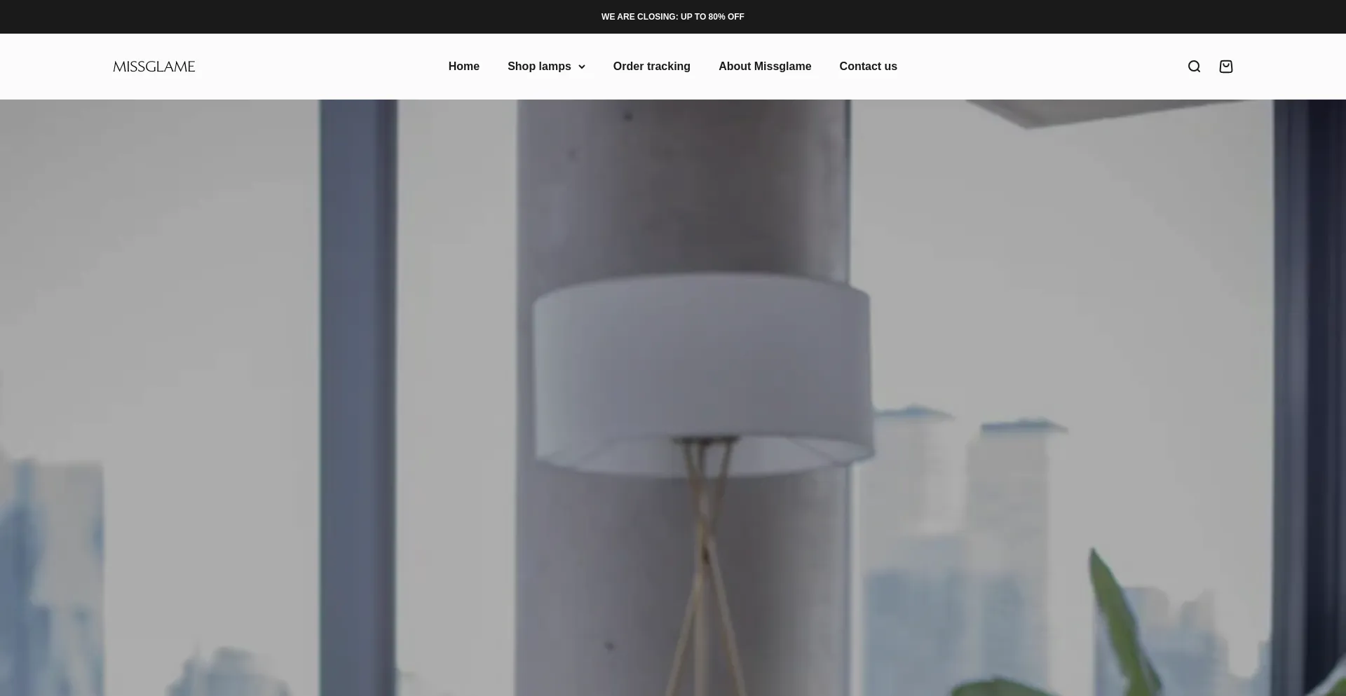 Website screenshot of Missglame.com