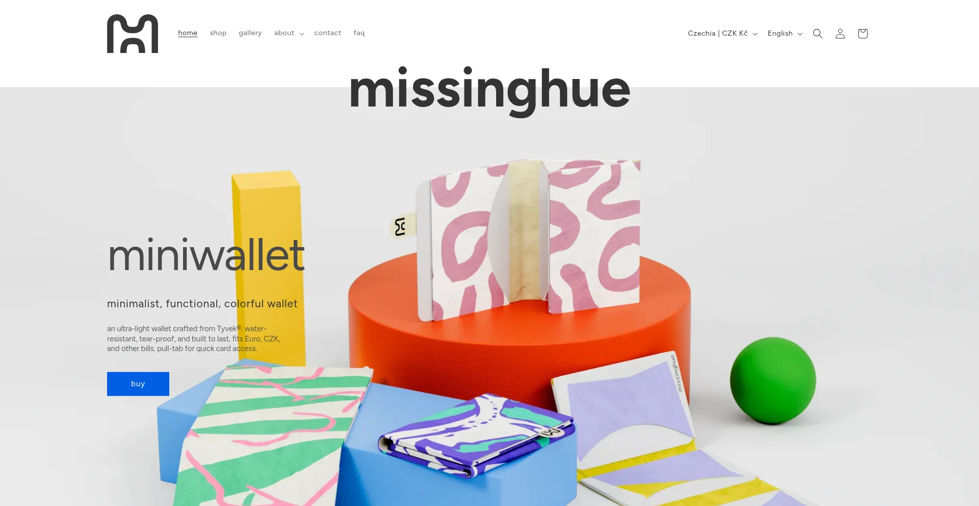 Website screenshot of Missinghue.com