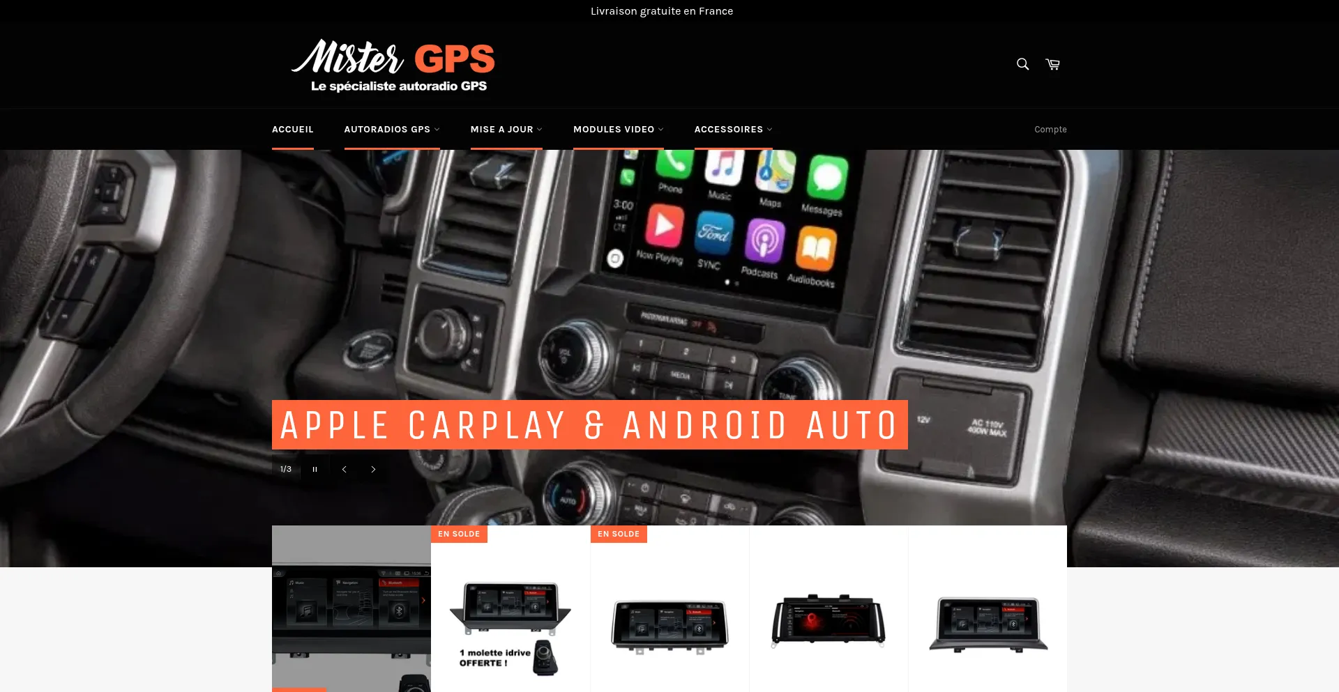Website screenshot of Mister-gps.com