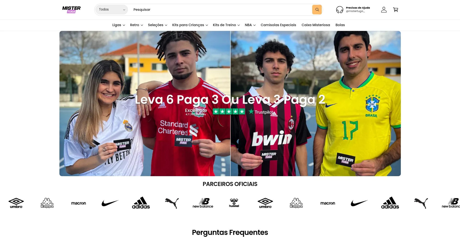 Website screenshot of Mistertuga.pt