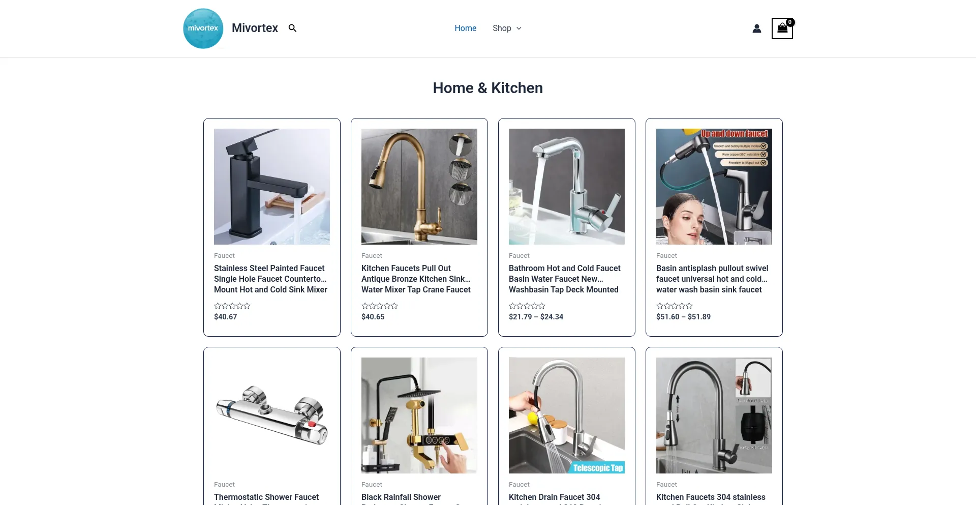Website screenshot of Mivortex.com
