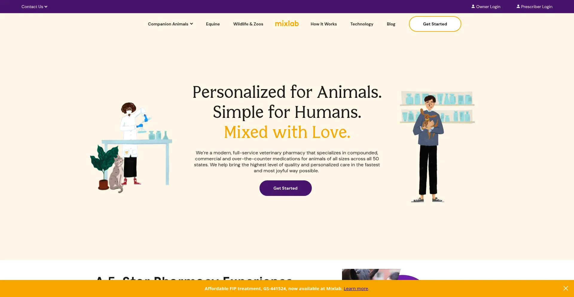 Website screenshot of Mixlab.com