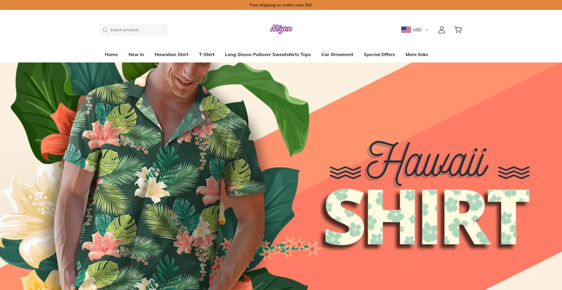 Website screenshot of Miyun.store