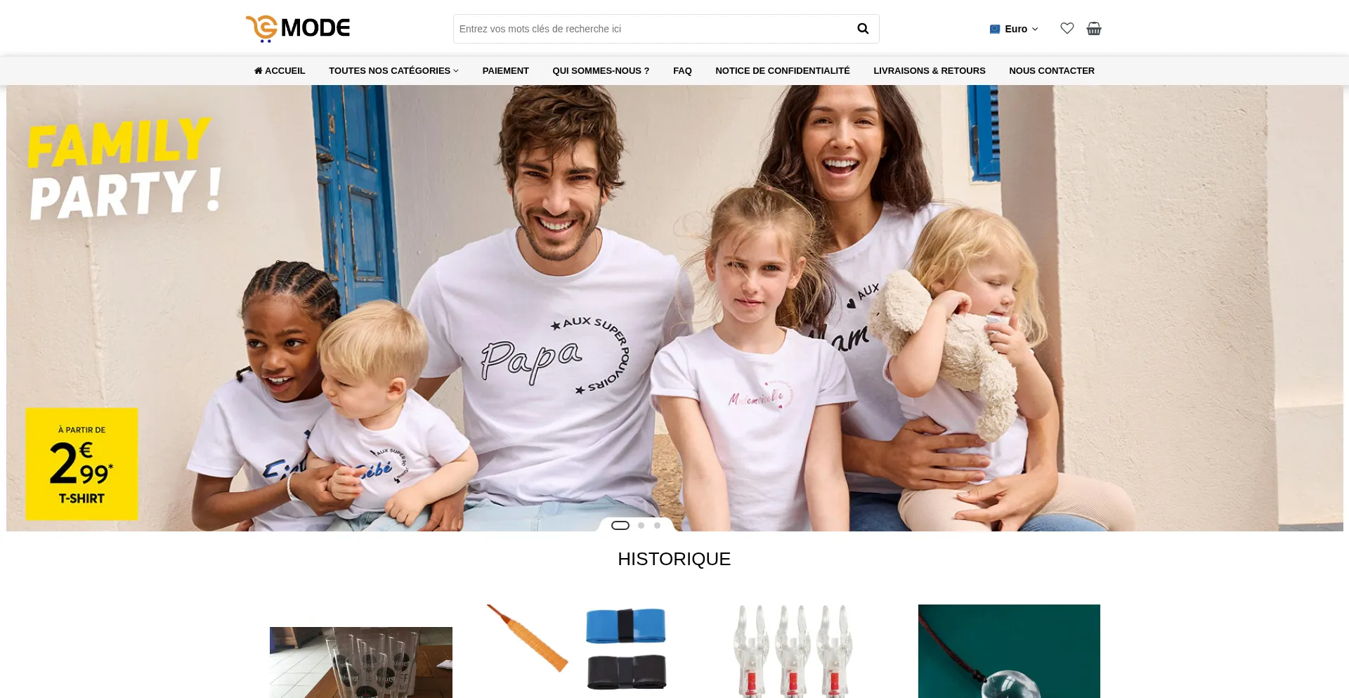 Website screenshot of Modeenligne.com