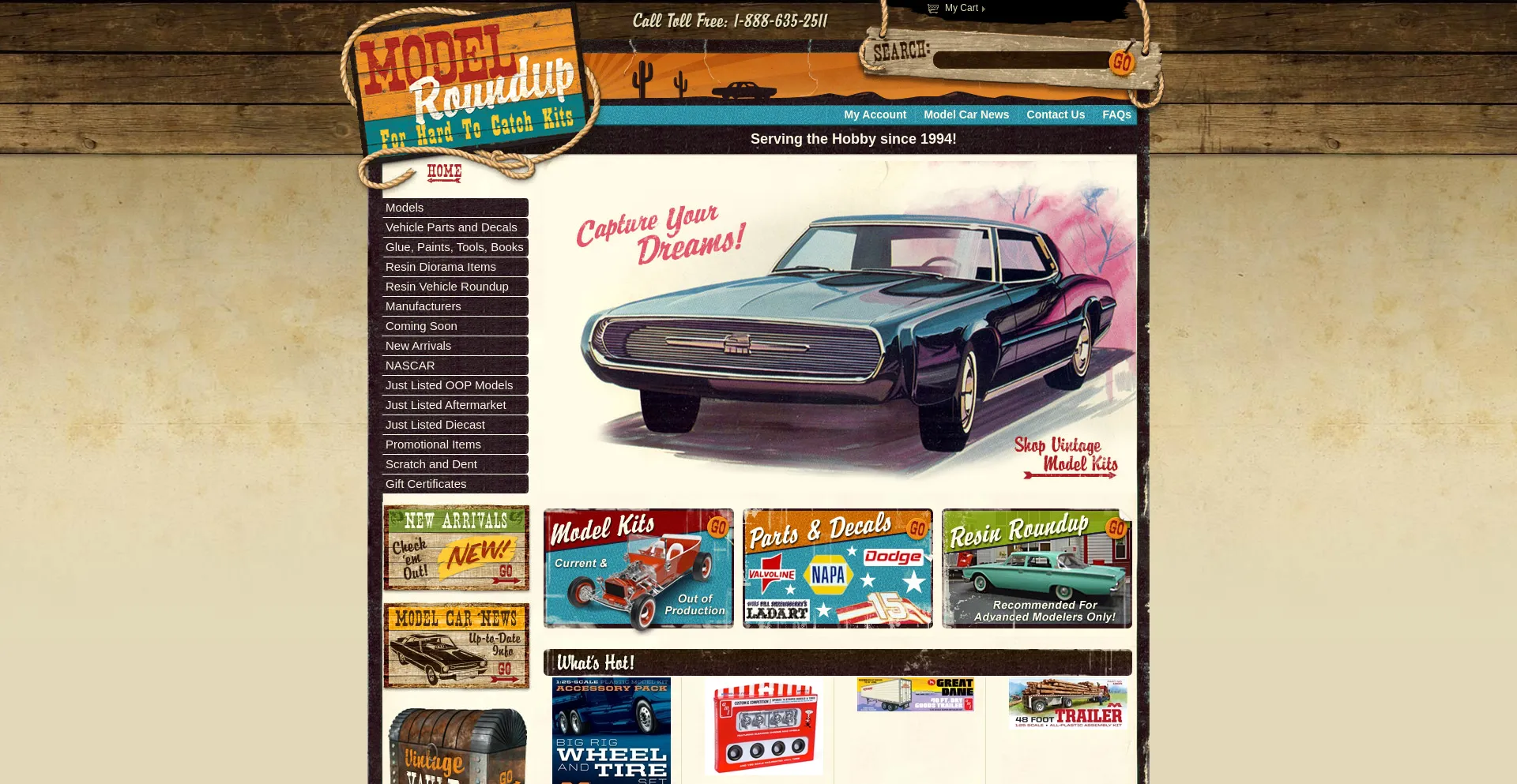 Website screenshot of Modelroundup.com