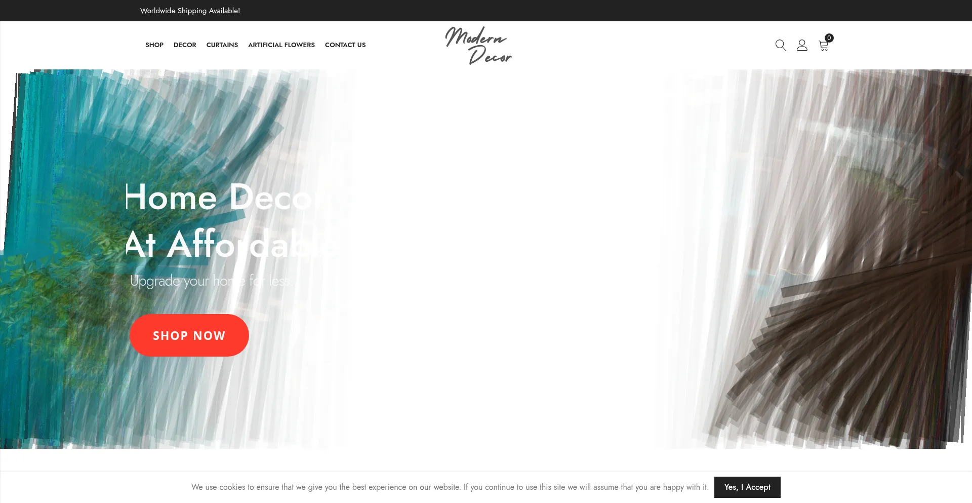 Website screenshot of Modern-decor.net