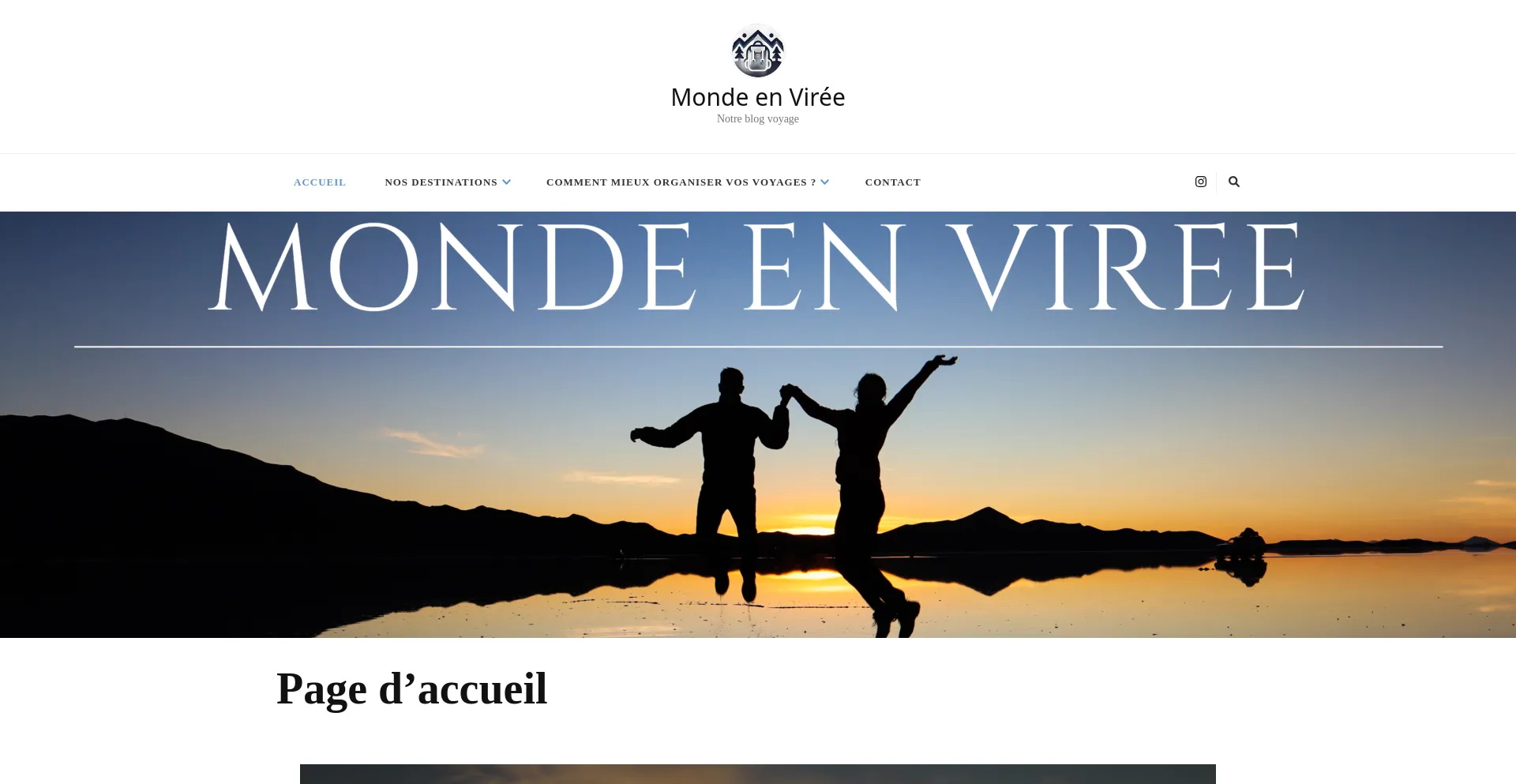 Website screenshot of Mondeenviree.fr