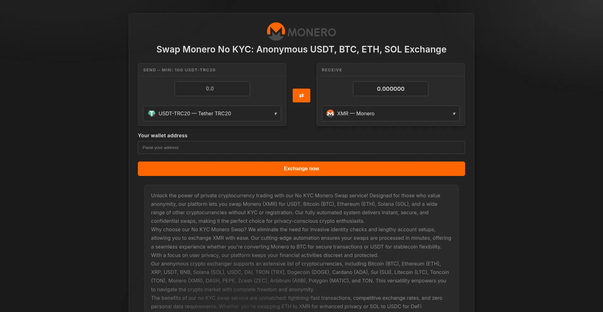 Moneros.exchange