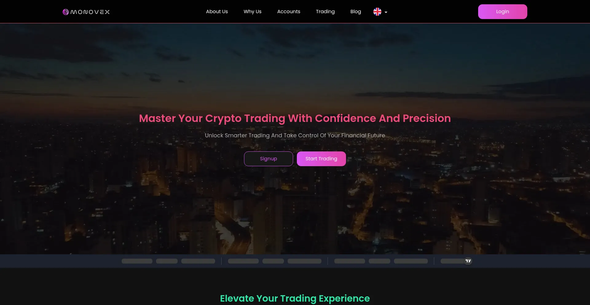Website screenshot of Monovex.com