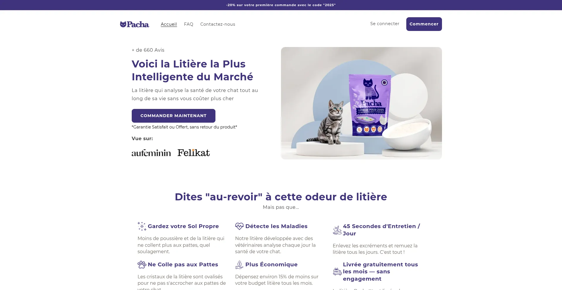 Website screenshot of Monpacha.fr