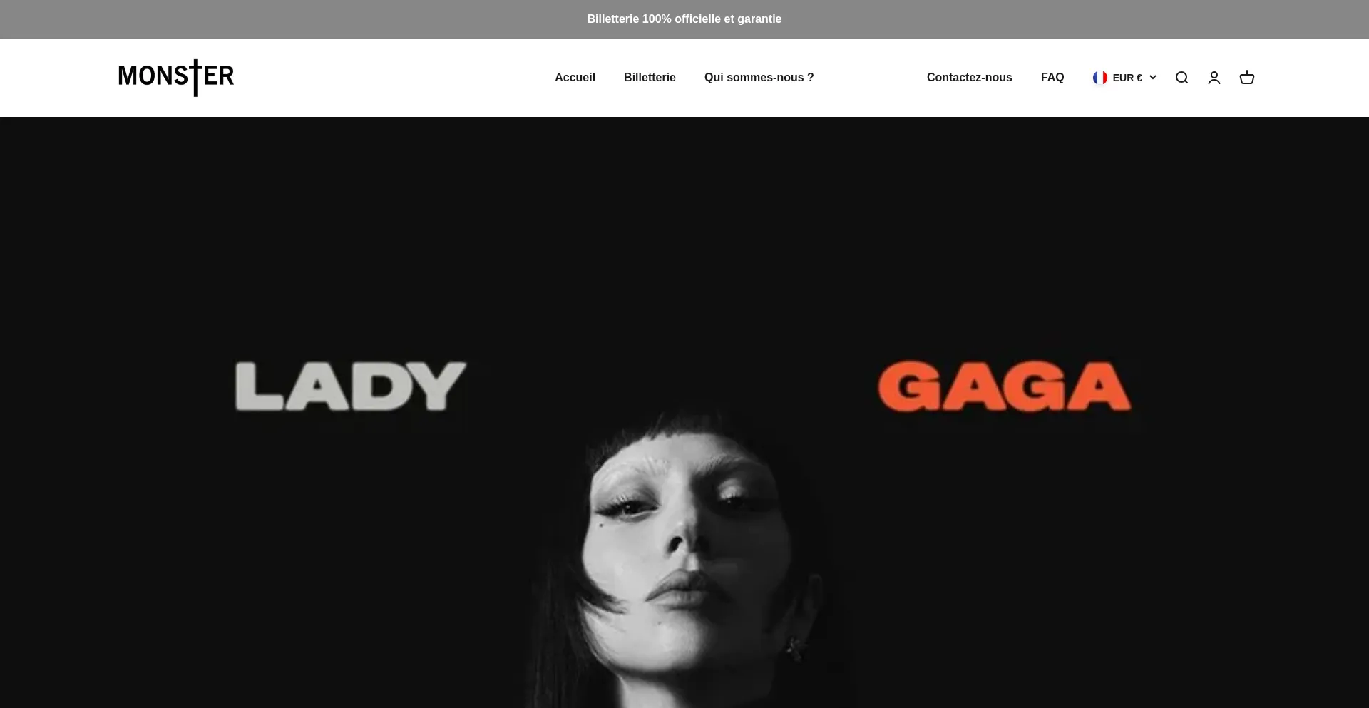 Website screenshot of Monsters-ticket.com