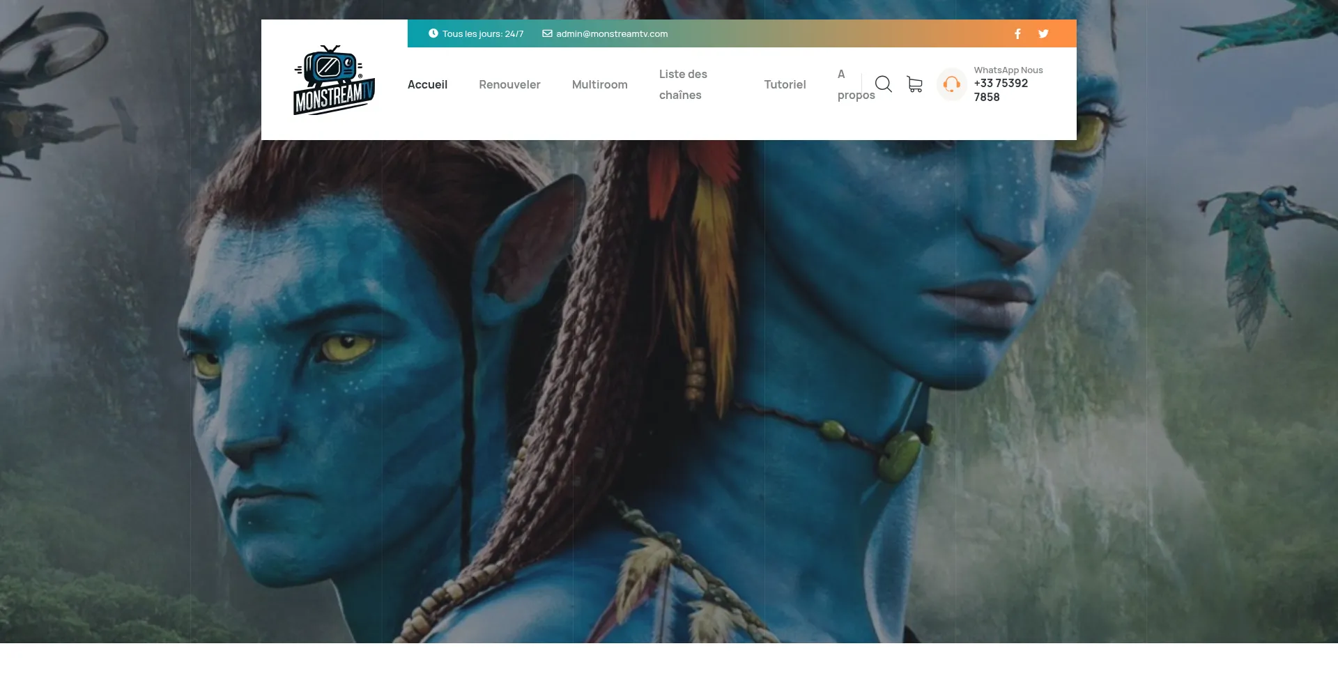 Website screenshot of Monstreamtv.com