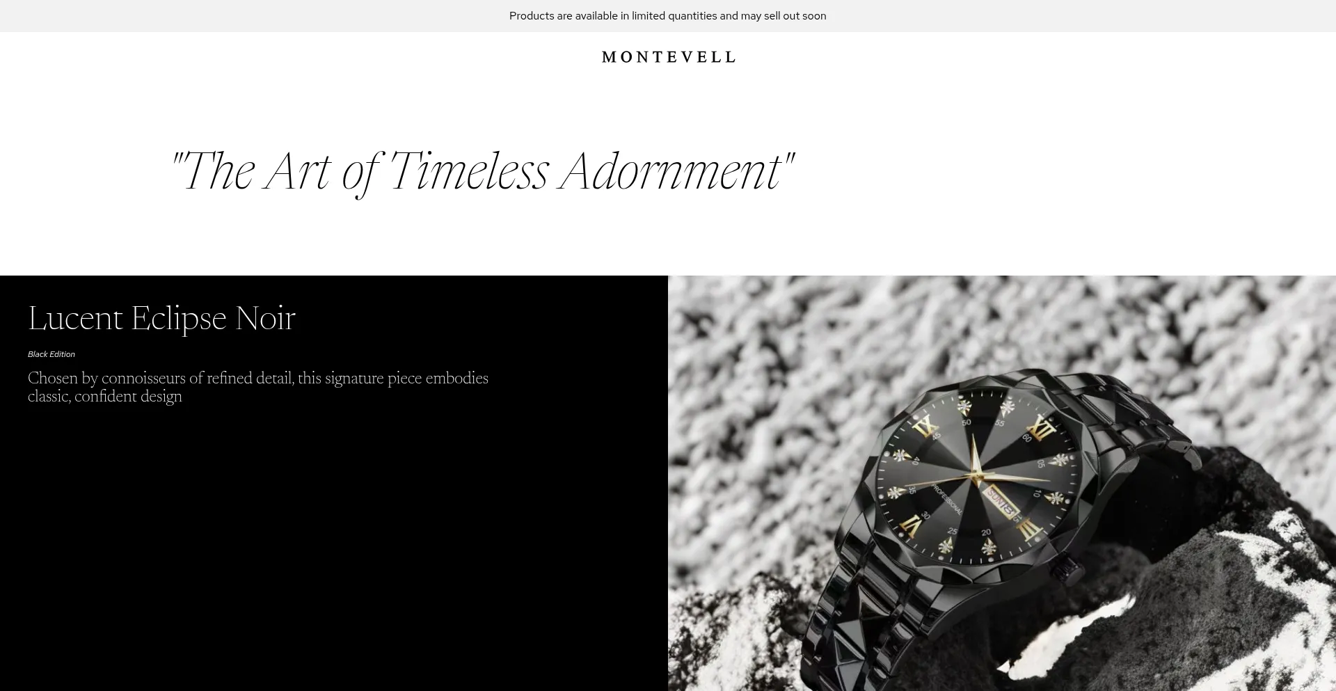 Website screenshot of Montevell.eu