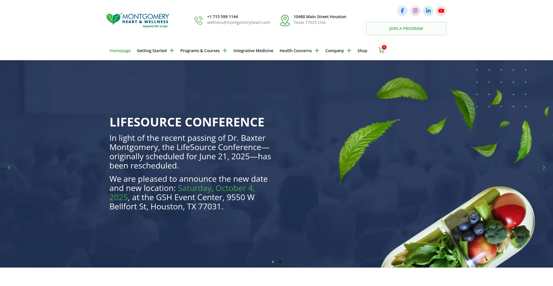 Website screenshot of Montgomeryheart.com