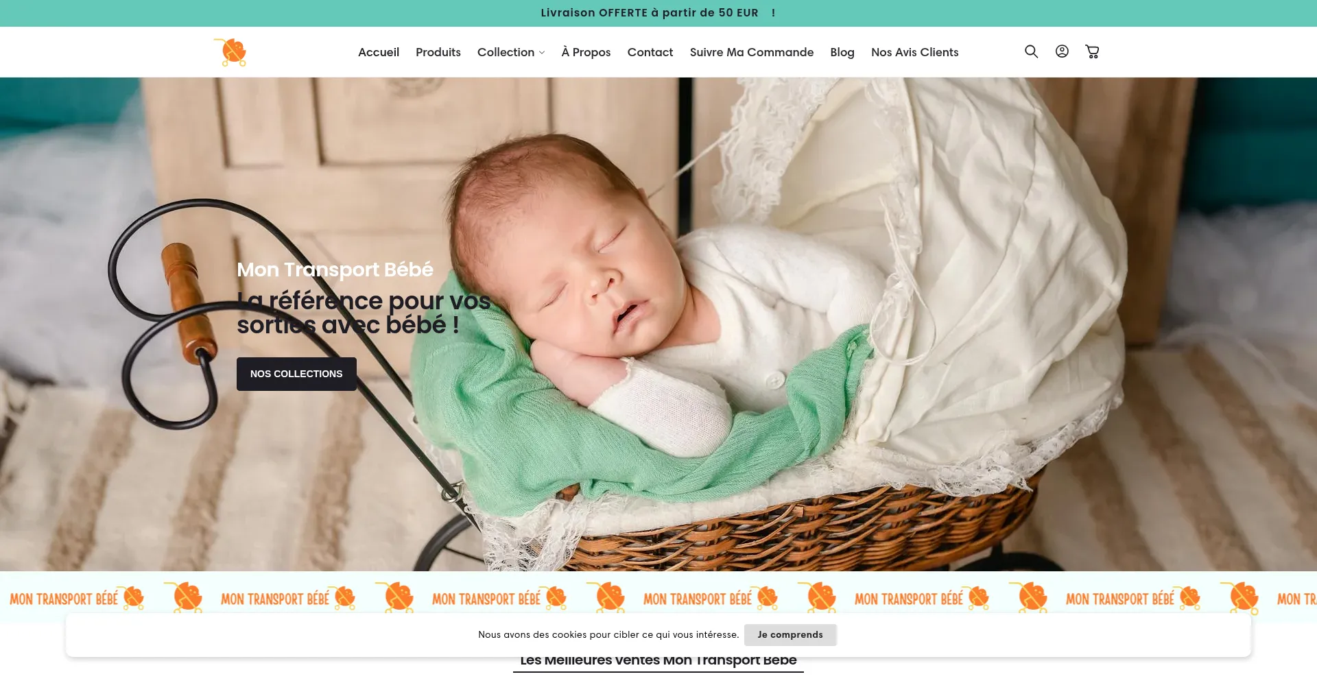 Website screenshot of Montransportbebe.com