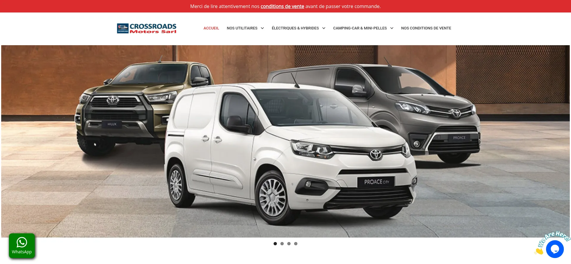 Website screenshot of Monutilitairemotorsplus.com