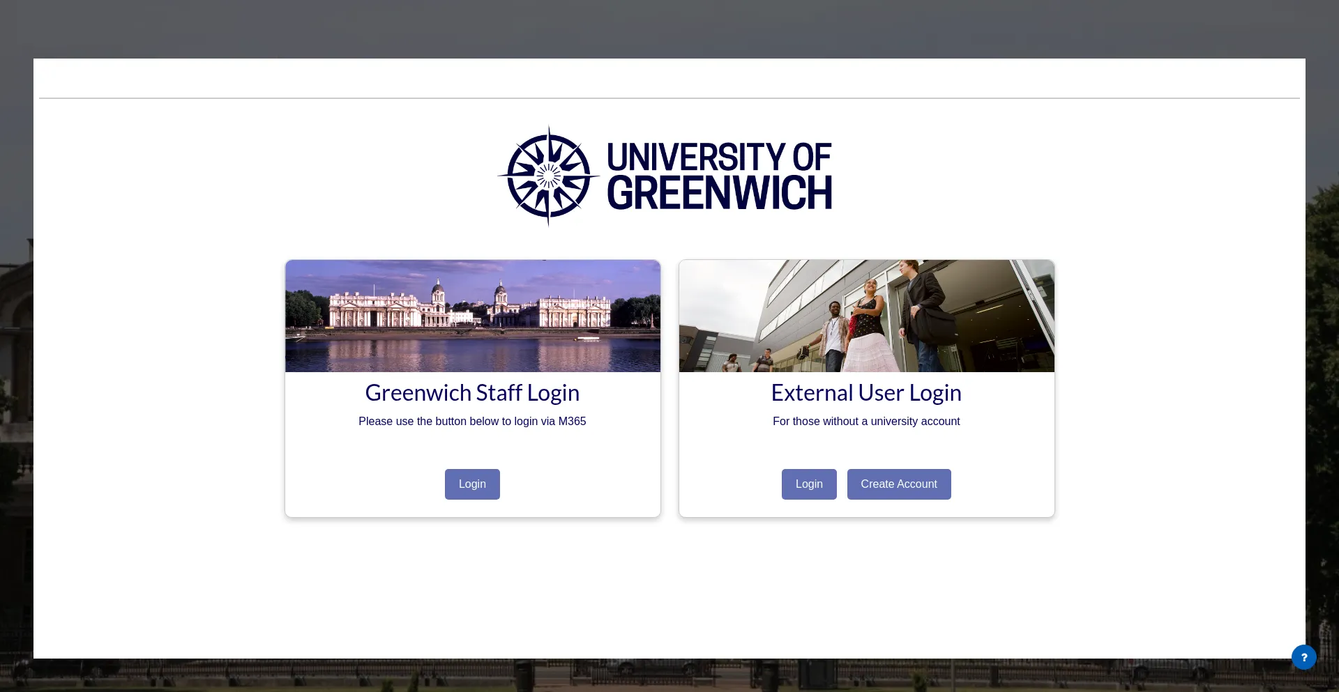 Website screenshot of Moodledirect.gre.ac.uk