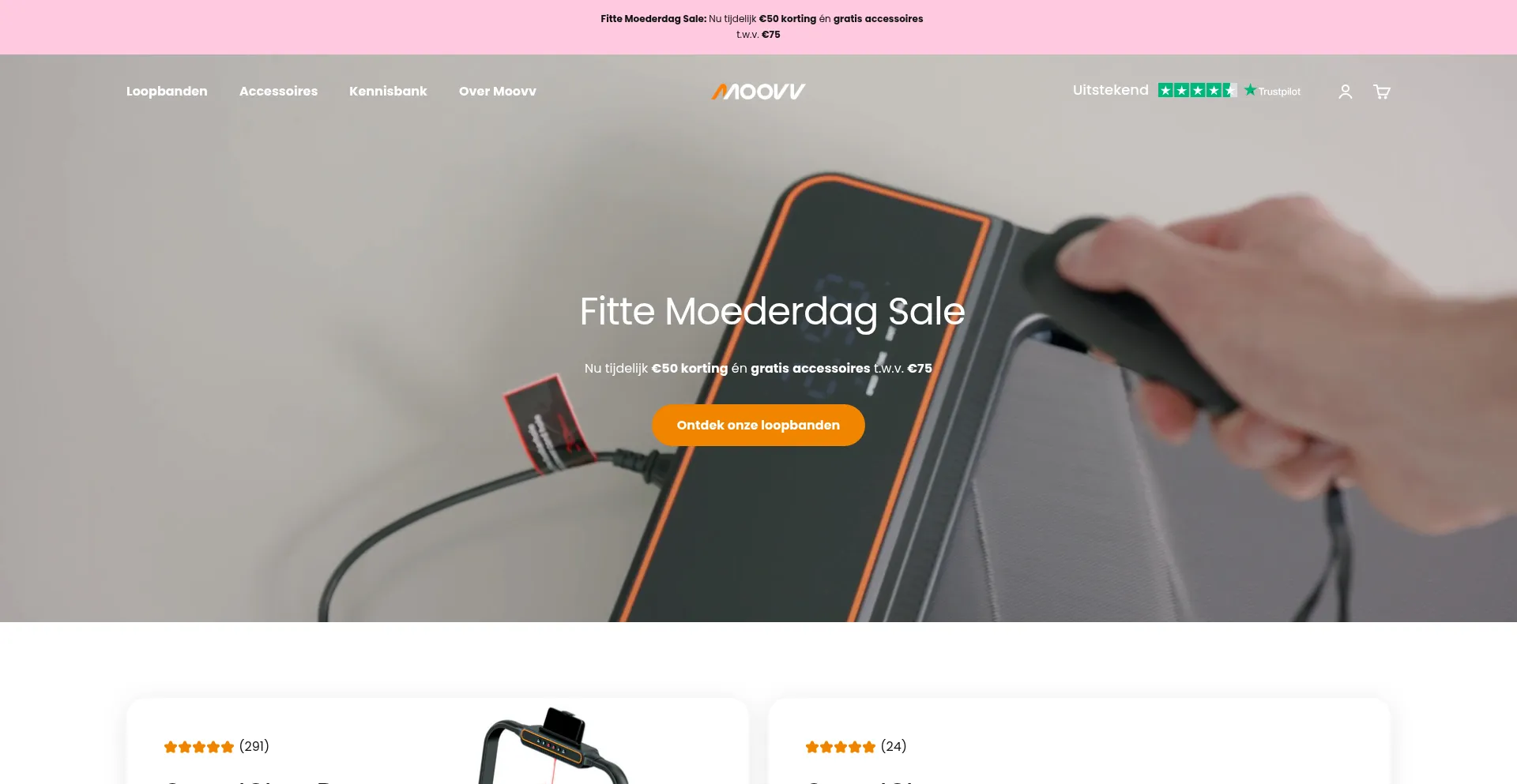 Website screenshot of Moovvmore.nl