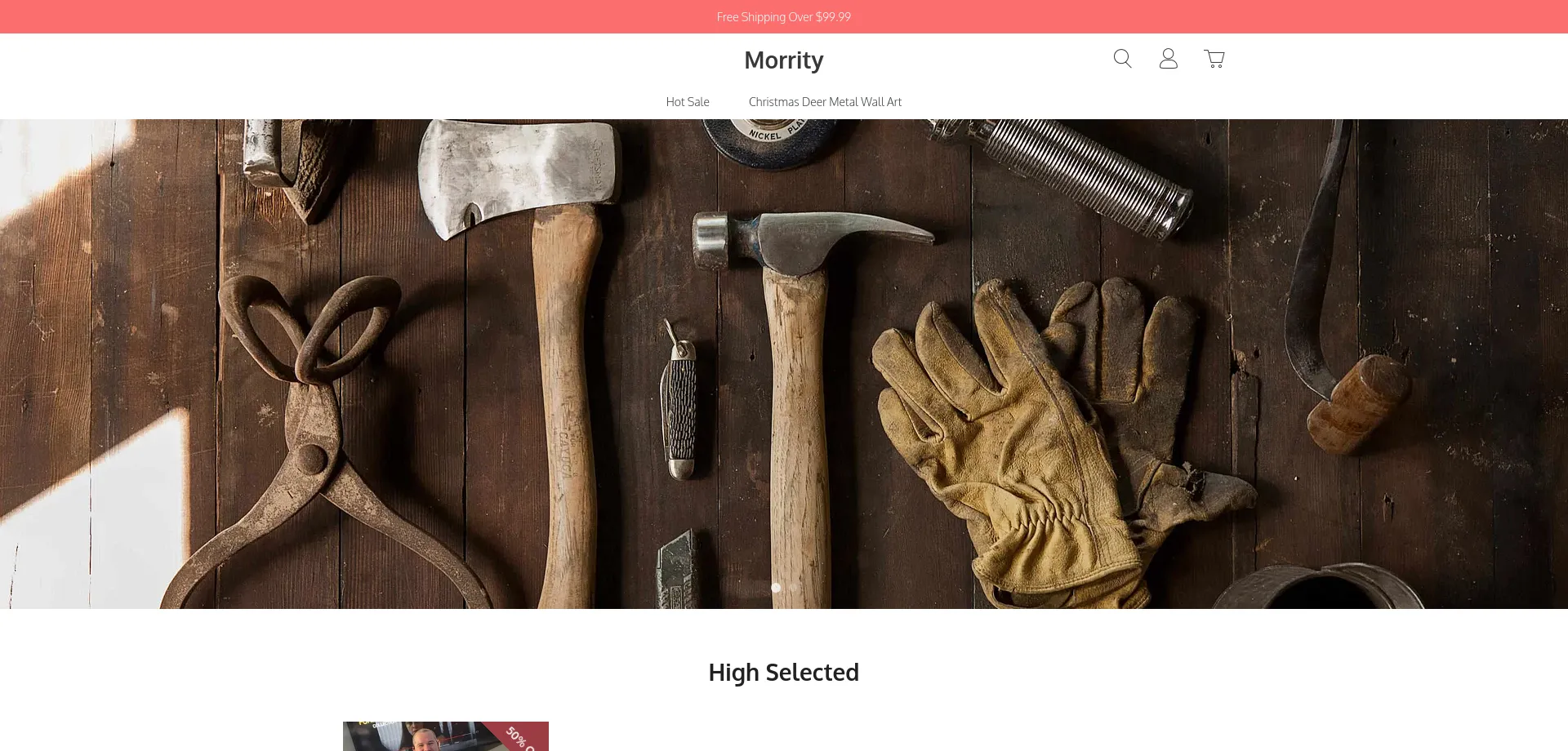 Website screenshot of Morrity.com