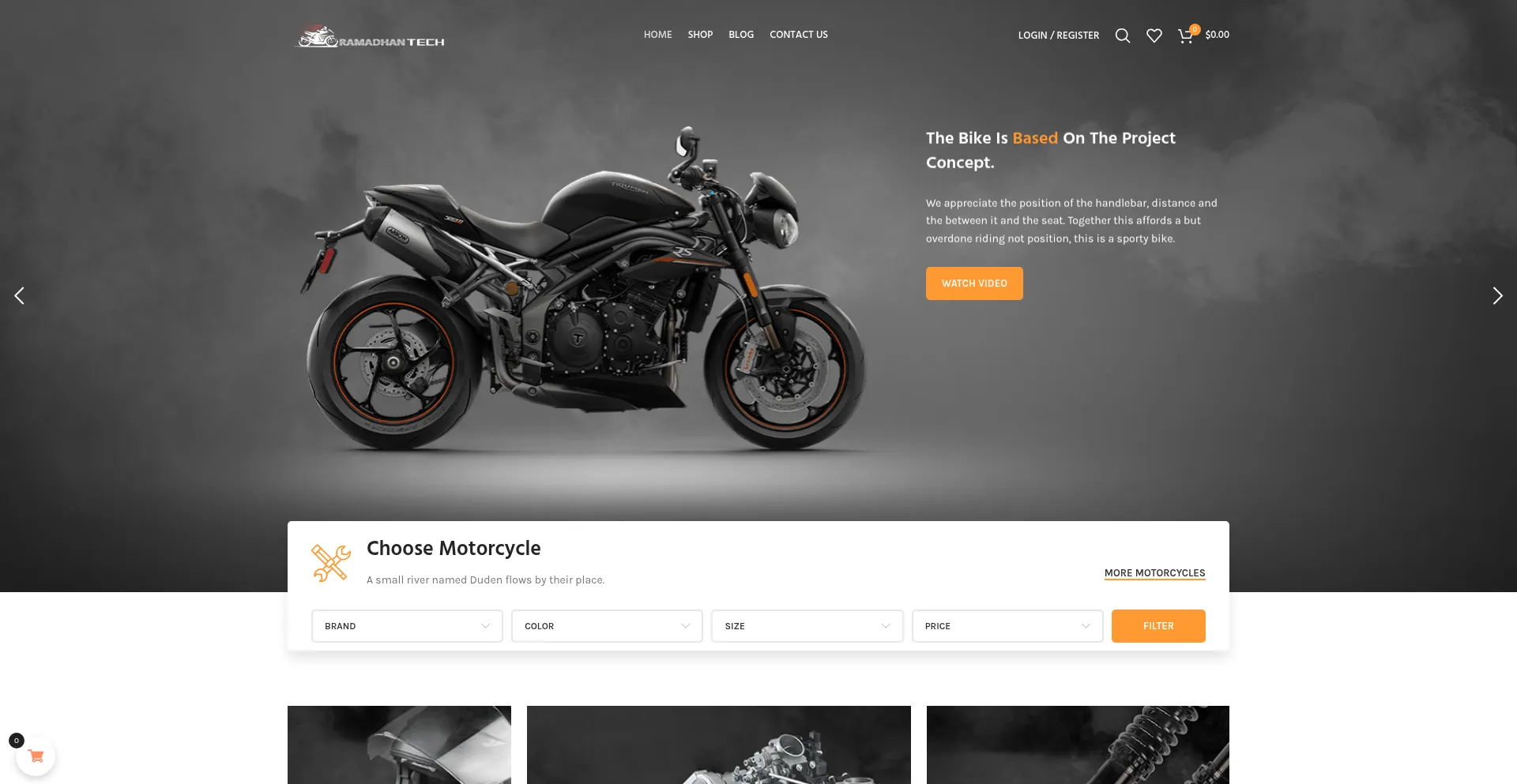 Website screenshot of Motoins.com