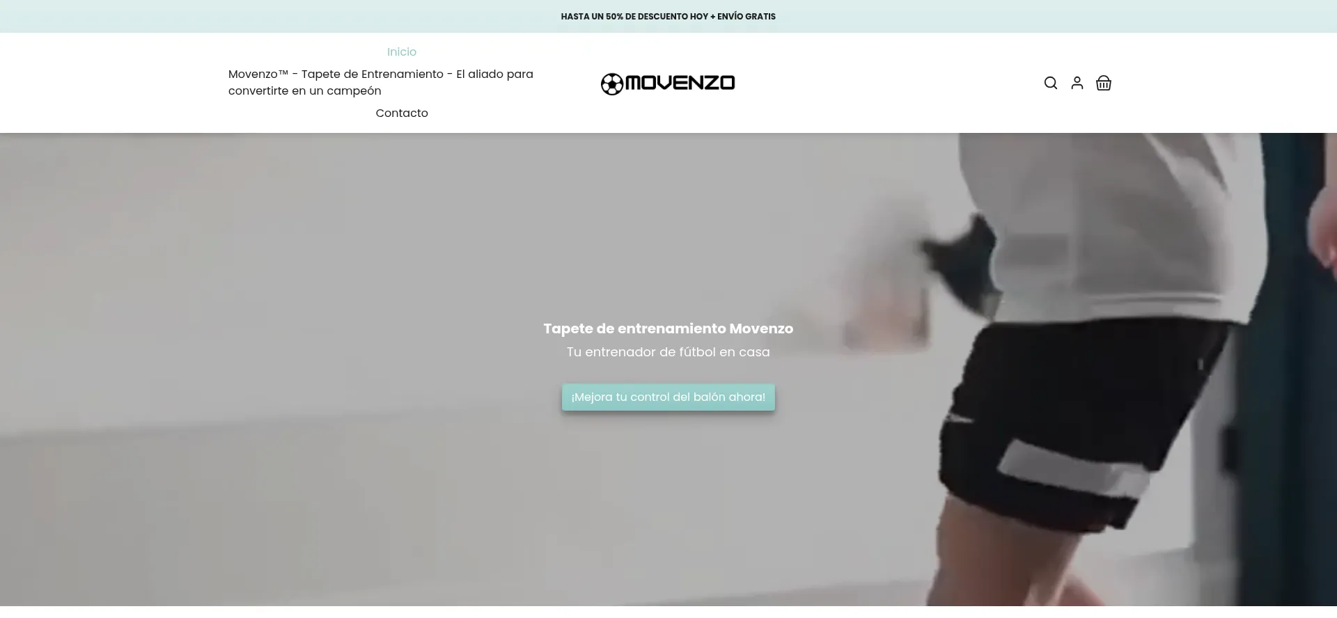 Website screenshot of Movenzo.com