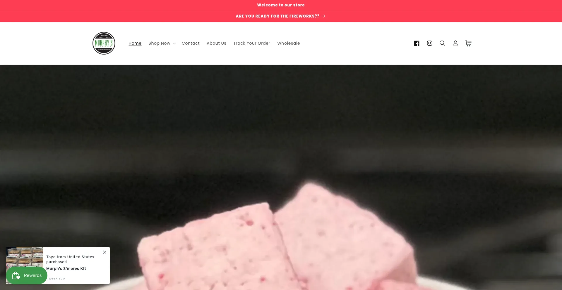 Website screenshot of Murphysmellows.com