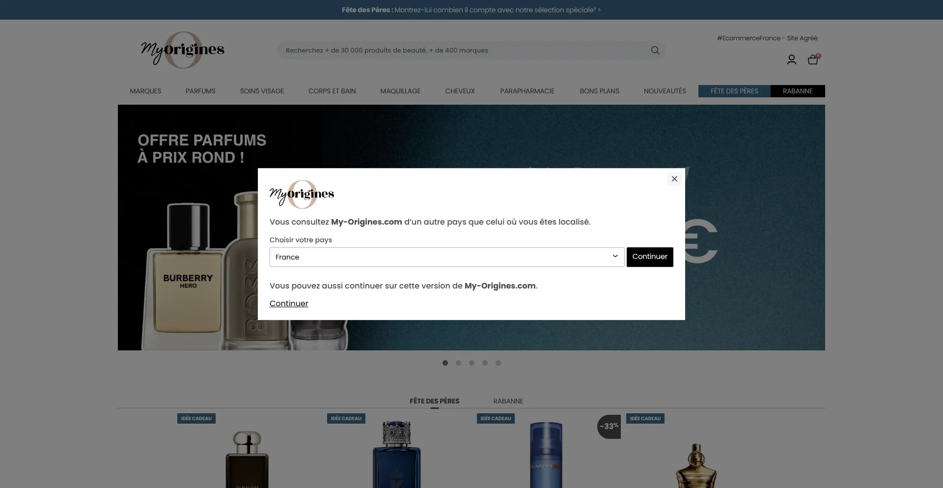 Website screenshot of My-origines.fr