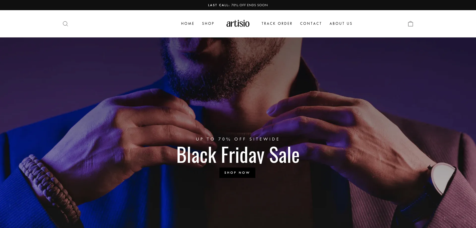 Website screenshot of Myartisio.com