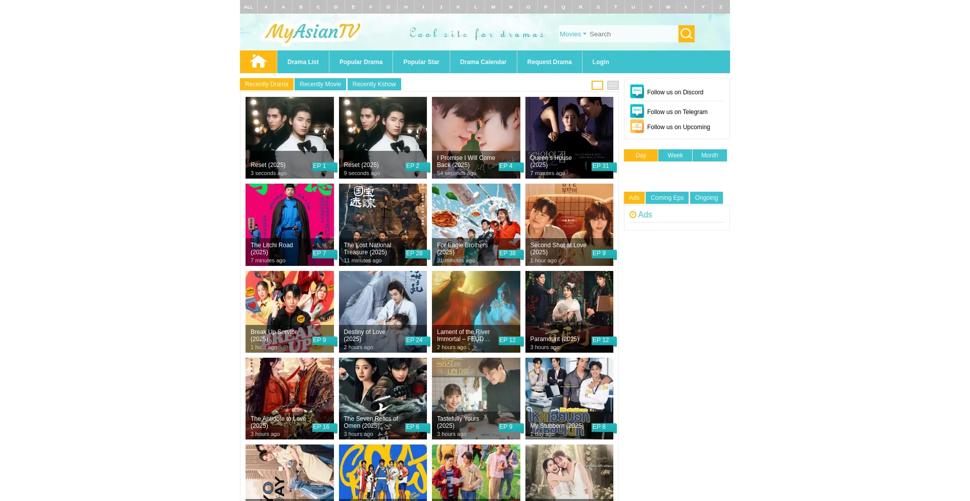 Website screenshot of Myasiantv.com.lv