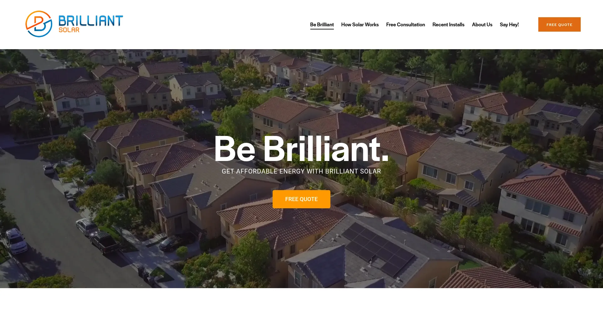 Website screenshot of Mybrilliantsolar.com