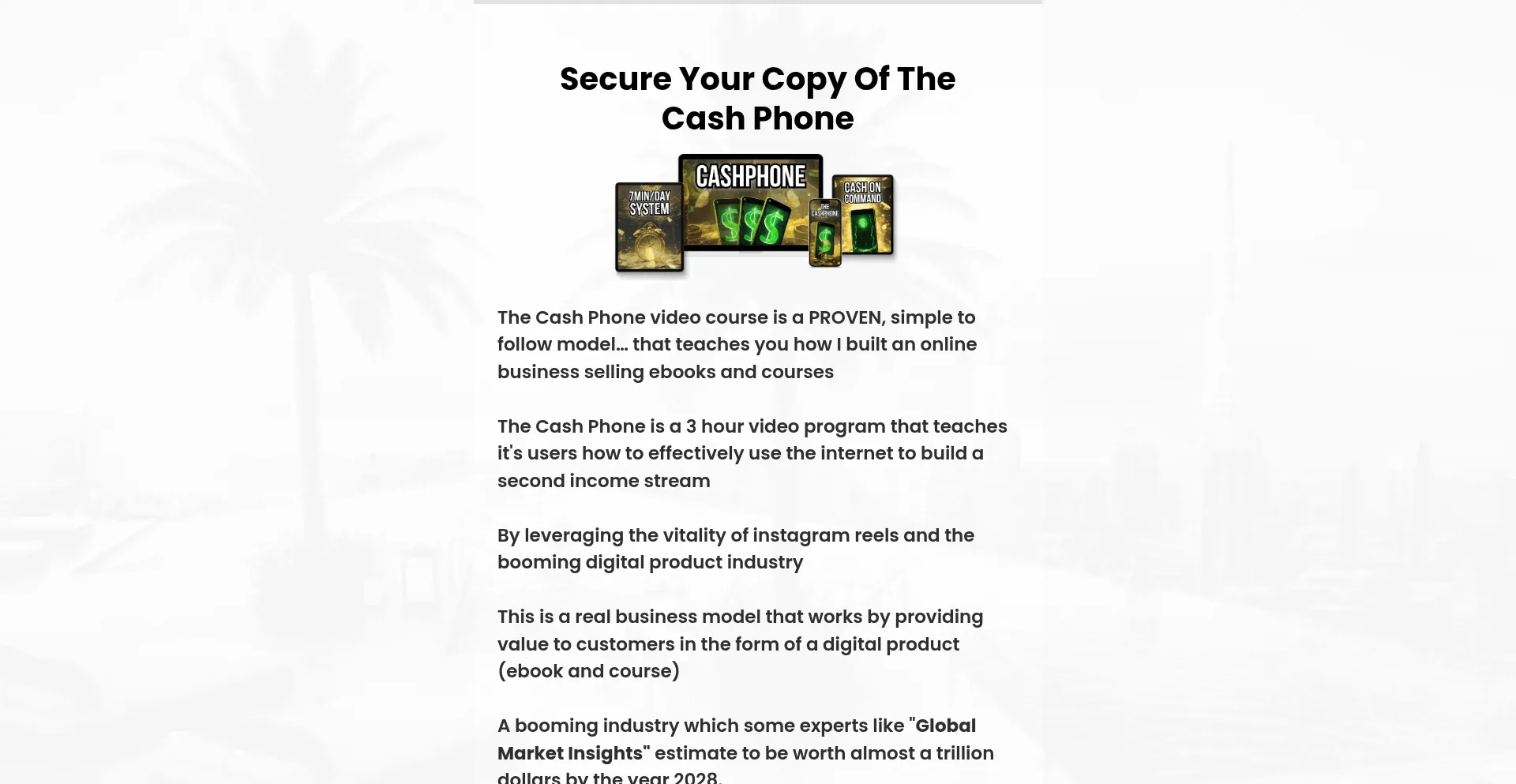 Website screenshot of Mycashphone.com