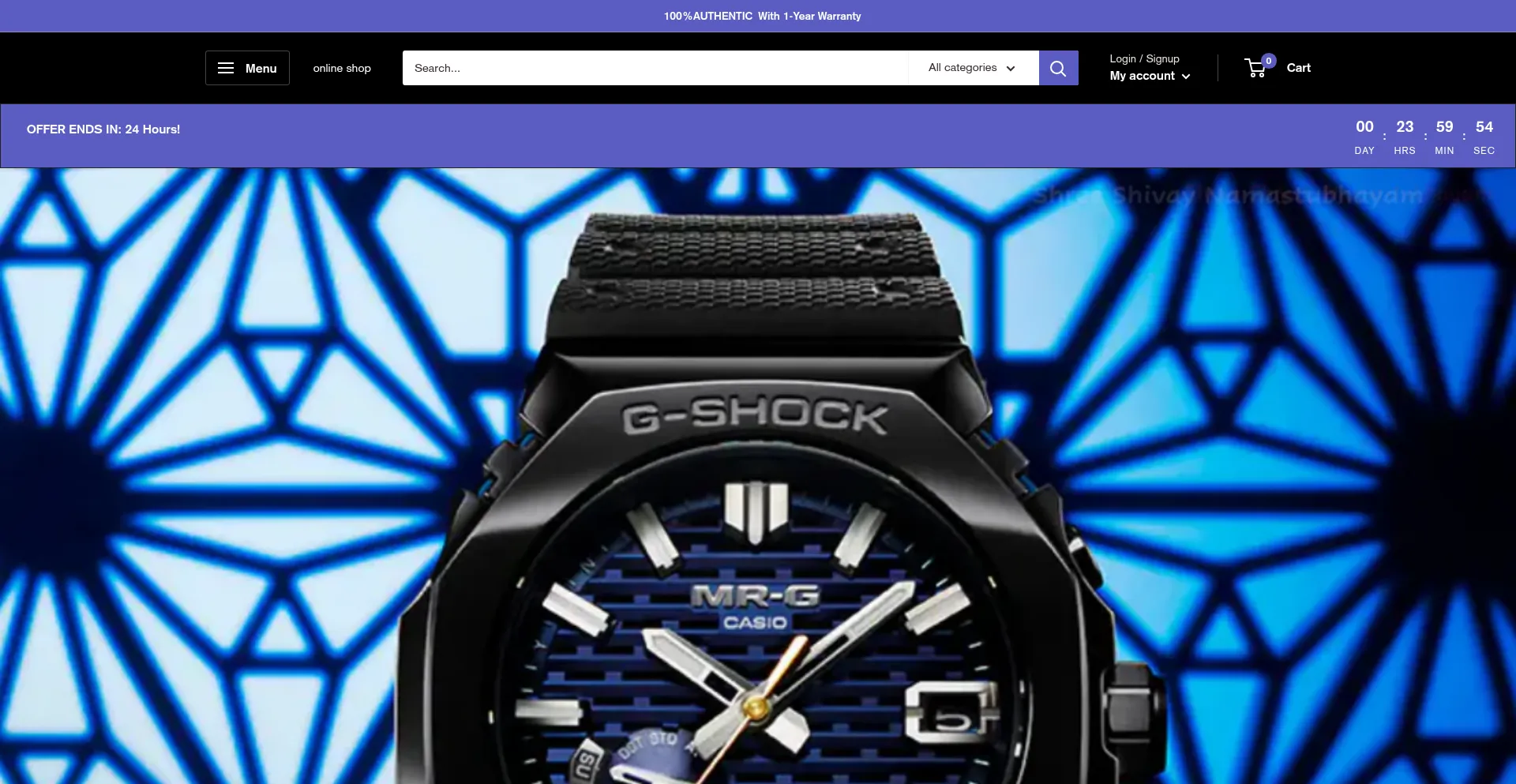Website screenshot of Myedificecasio.shop