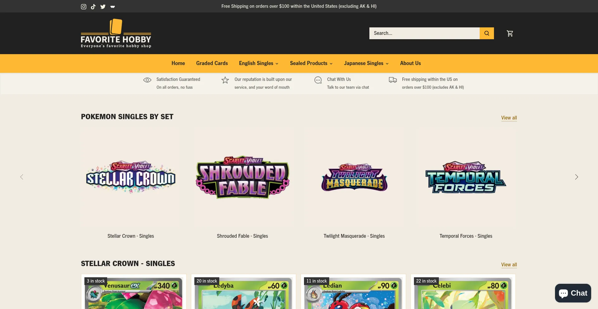 Website screenshot of Myfavoritehobby.shop