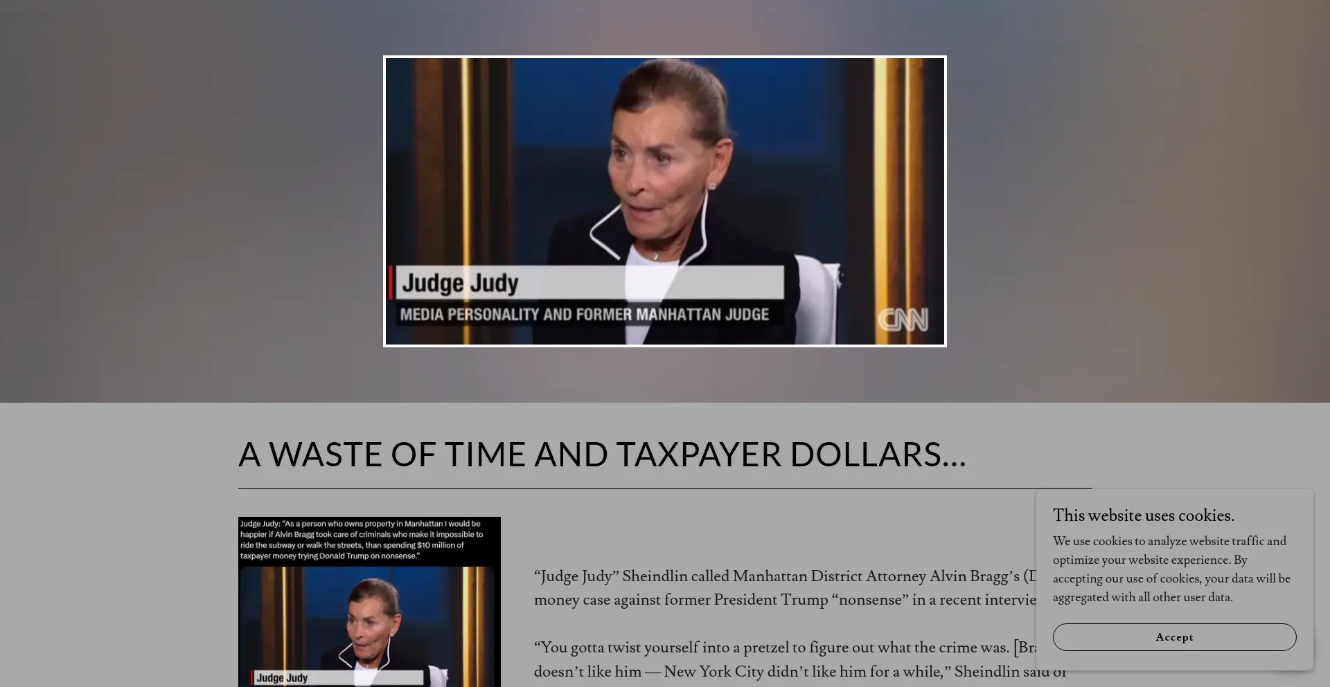 Website screenshot of Mygop.news
