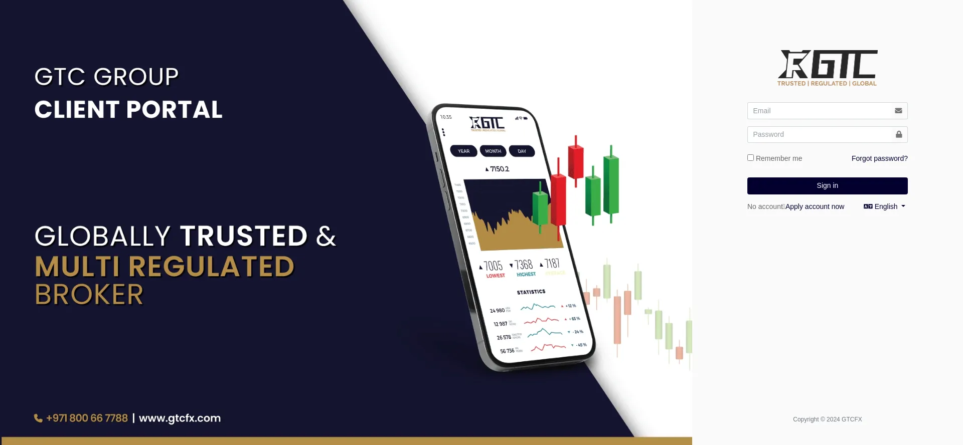 Website screenshot of Mygtcfx.com