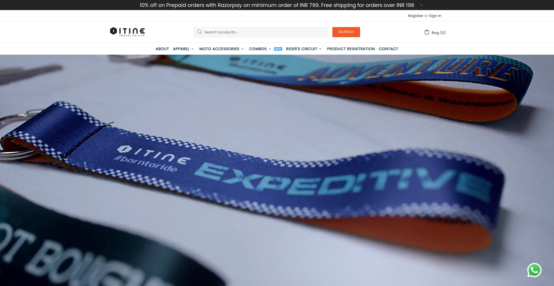 Website screenshot of Myitine.com