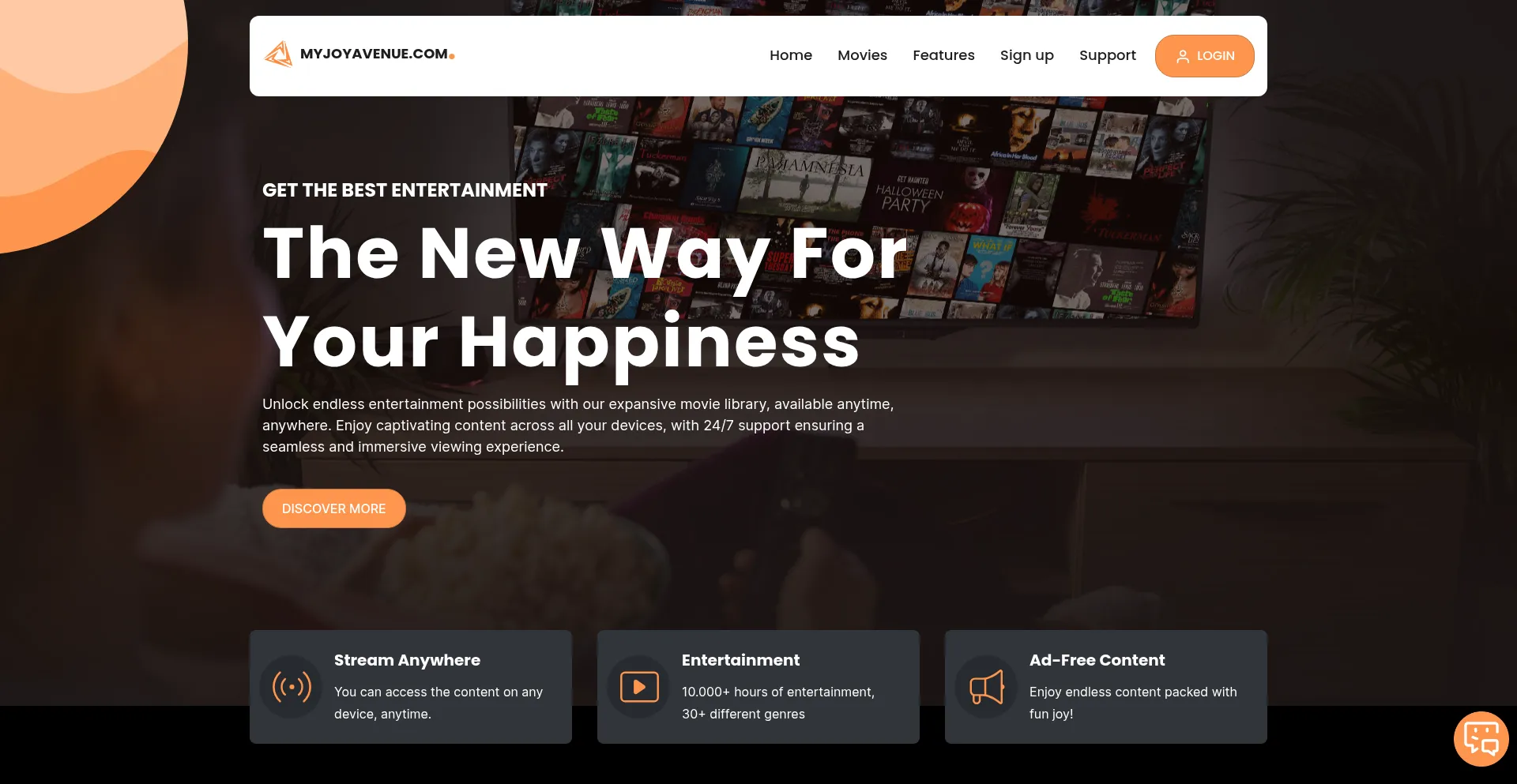 Website screenshot of Myjoyavenue.com