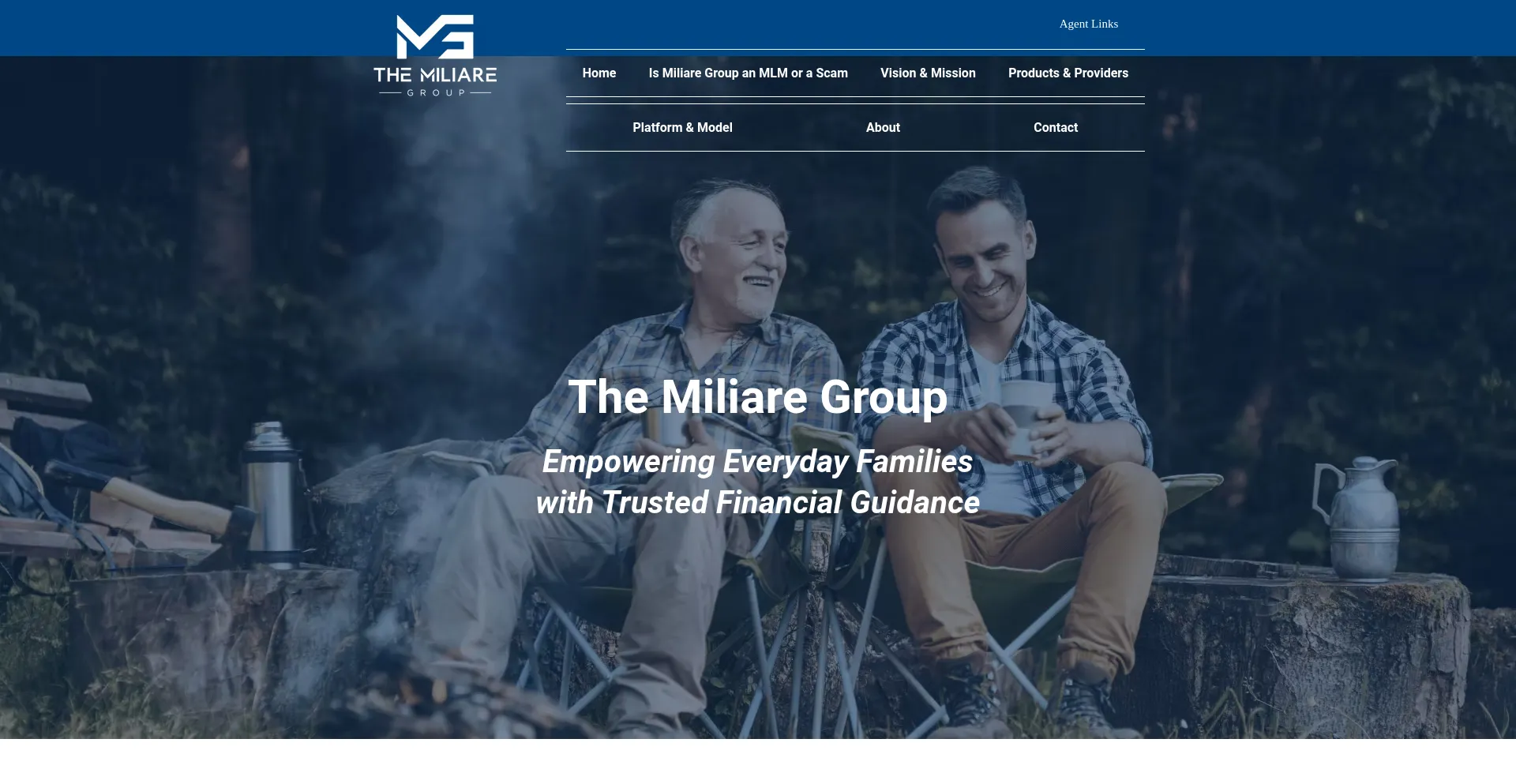 Website screenshot of Mymiliaregroup.com