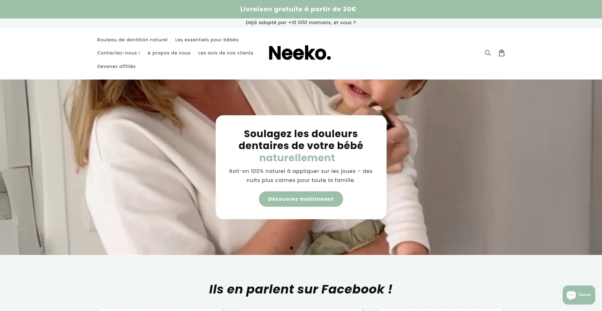 Website screenshot of Myneeko.com